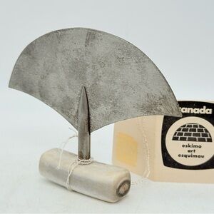 Vintage ULU knife - Eskimo Art by Indigenous artist Anthony Angottitany 1981’